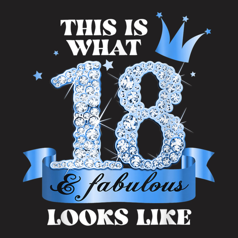 18 & Fabulous I Blue Black Party Group Candid Photo Outfit T-shirt | Artistshot