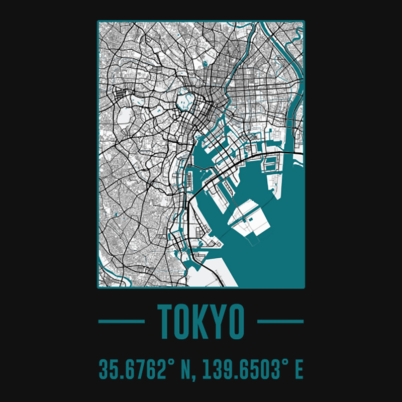 Tokyo Minimalist City Map, Tokyo Diy City Map Metal Print Square | Artistshot