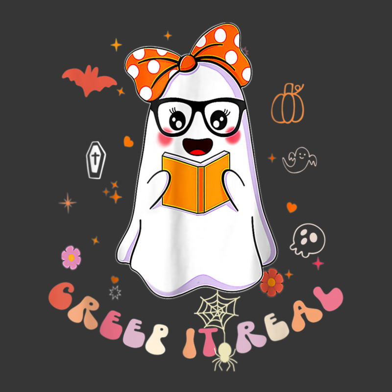 Groovy Halloween Creep It Real Funny Ghost Reading Toddler Hoodie by Color | Artistshot