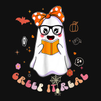 Groovy Halloween Creep It Real Funny Ghost Reading Graphic Youth T-shirt | Artistshot