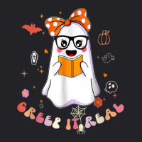 Groovy Halloween Creep It Real Funny Ghost Reading Youth Tee | Artistshot