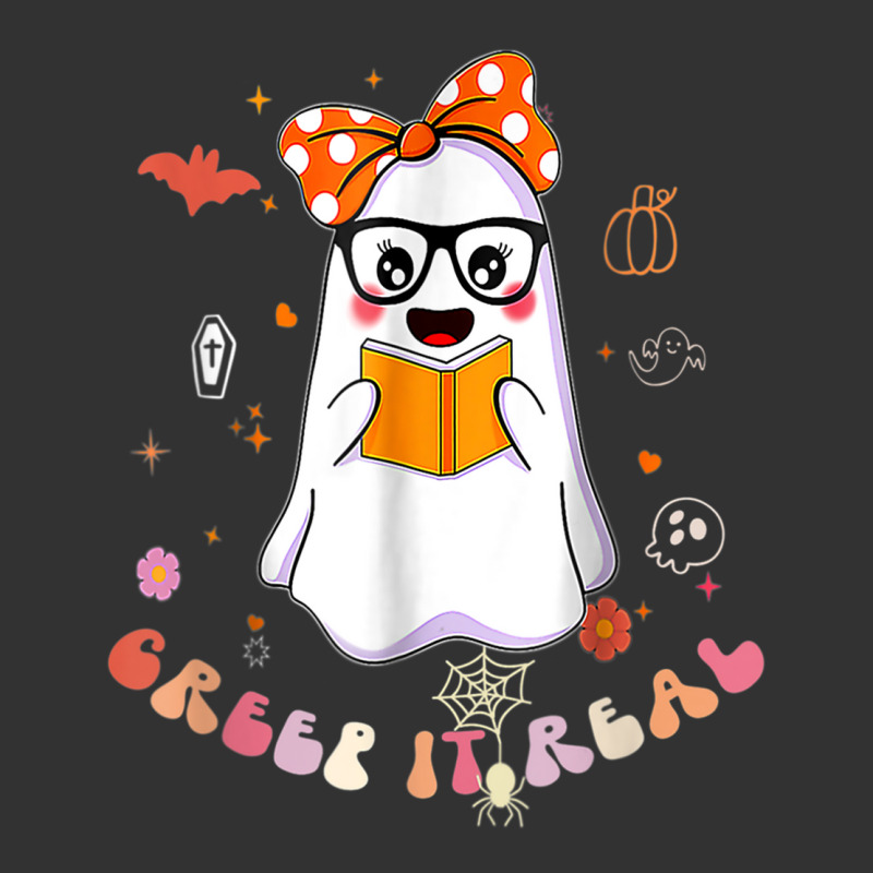 Groovy Halloween Creep It Real Funny Ghost Reading Baby Bodysuit by Color | Artistshot