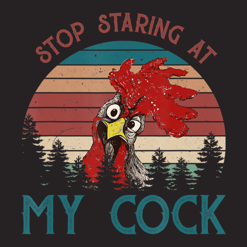 Stop Staring At My Cock Chicken Lovers Vintage Cap by cm-arts | Artistshot