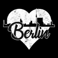 Retro Berlin Germany Skyline Heart Distressed Adjustable Cap | Artistshot