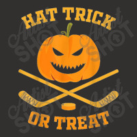 Hat Trick Or Treat Funny Pumpkin Ice Hockey Halloween Champion Hoodie | Artistshot