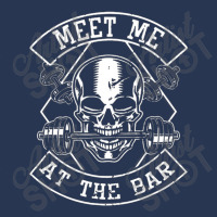 Weightlifting Bodybuilding Meet Me At The Bar Powerlifting Men Denim Jacket | Artistshot