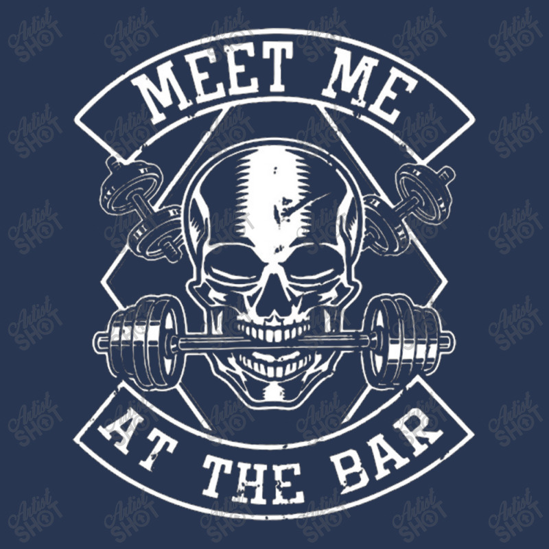 Weightlifting Bodybuilding Meet Me At The Bar Powerlifting Men Denim Jacket by Ariannajamie | Artistshot