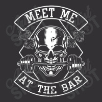 Weightlifting Bodybuilding Meet Me At The Bar Powerlifting Vintage Hoodie | Artistshot