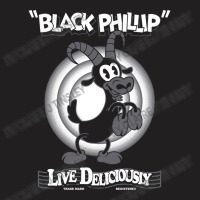 Black Phillip Vintage Cartoon Witch Goth Occult Live Deliciously Class T-shirt | Artistshot