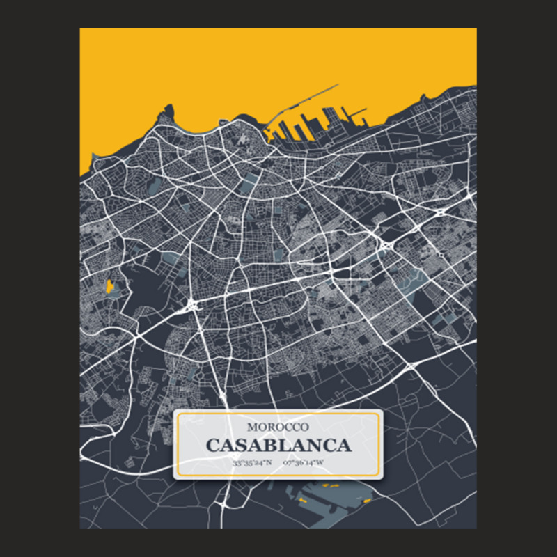 Casablanca Blueprint Street Map Casabl Casablanca Blueprint Street Map Ladies Fitted T-Shirt by cm-arts | Artistshot