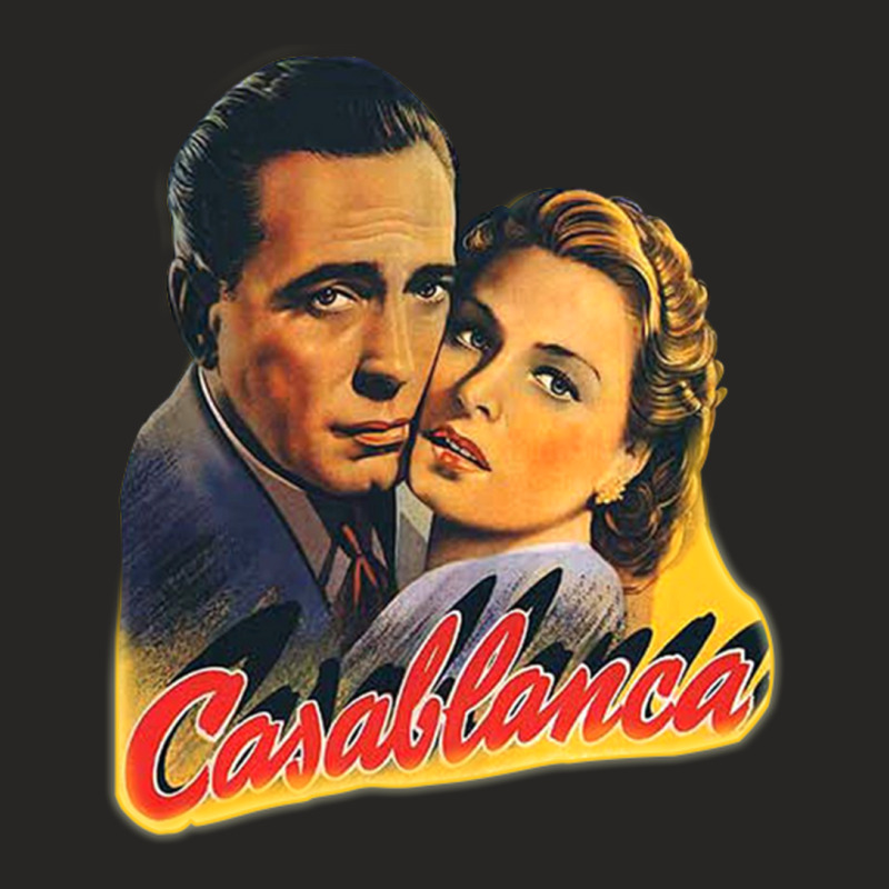 Vintage Retro Casablanca Movie 40s 1942 American Romantic Drama Film M Ladies Fitted T-Shirt by cm-arts | Artistshot