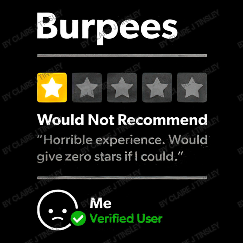 Burpees Do Not Recommend 1 Star Rating Funny Gym Workout Lightweight Hoodie by Claire J Tinsley | Artistshot