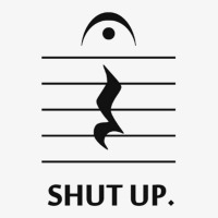 Shut Up By Music Notation Ladies Fitted T-shirt | Artistshot