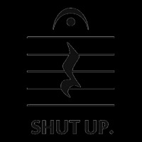 Shut Up By Music Notation Cropped Sweater | Artistshot