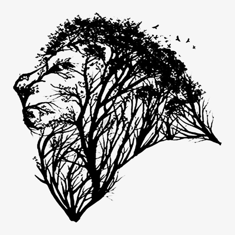 Lion Tree Nature Forest Ladies Fitted T-Shirt by cm-arts | Artistshot