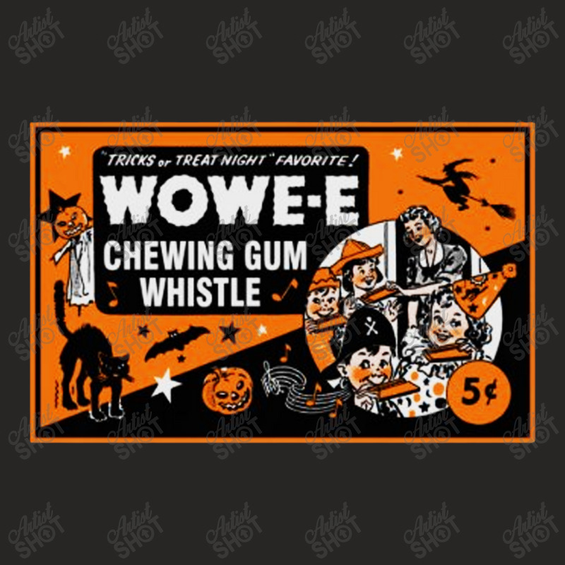 Vintage Halloween Wowe E Whistle Candy Ladies Fitted T-Shirt by DJ Art | Artistshot