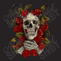 Bull Human Skull With Roses Vintage Cap | Artistshot