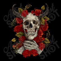 Bull Human Skull With Roses Kids Cap | Artistshot