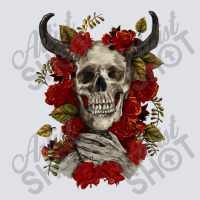 Bull Human Skull With Roses Bucket Hat | Artistshot