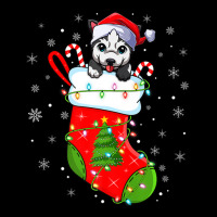 Alaskan Malamute Dog In Christmas Socks Xmas Pocket T-shirt | Artistshot