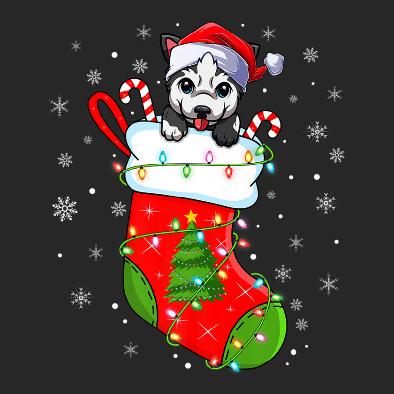 Alaskan Malamute Dog In Christmas Socks Xmas Men's T-shirt Pajama Set | Artistshot