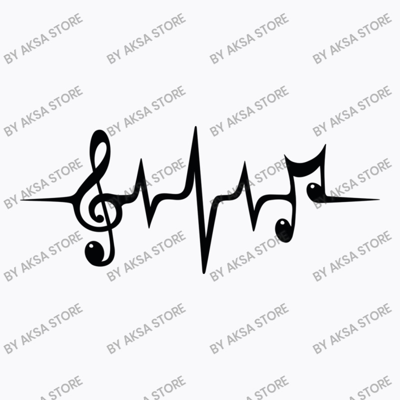 Music Pulse Heartbeat Notes Clef Frequency Wave Sound Festival T-shirt | Artistshot