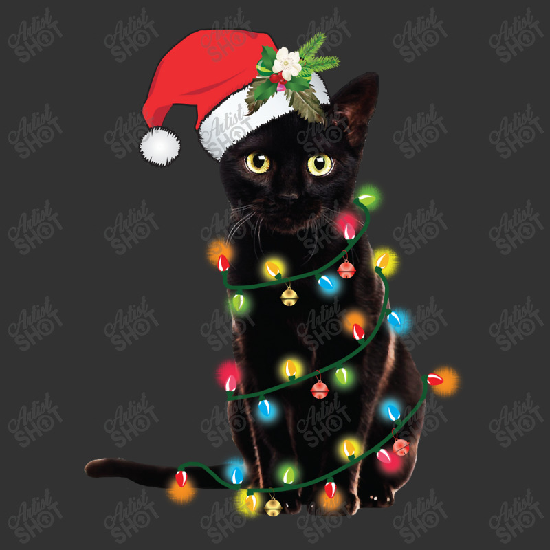 Black Cat Santa Tangled Up In Christmas Lights Sweatshirt Baby Bodysuit | Artistshot