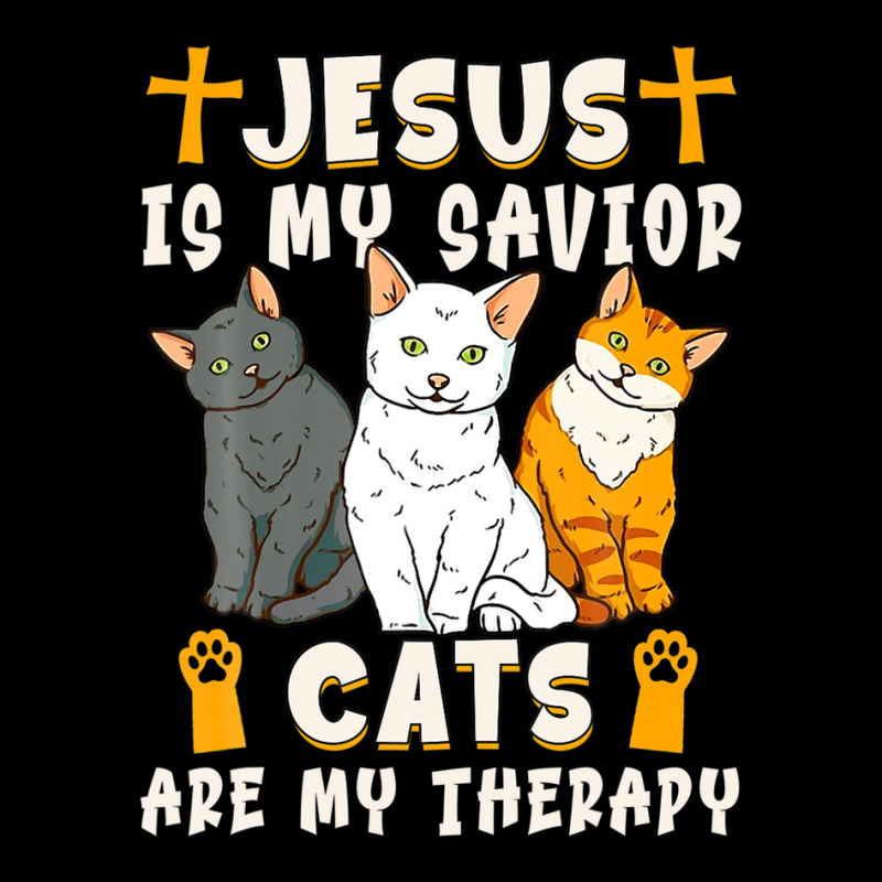 Jesus Is My Savior Cats Are My Therapy Maternity Scoop Neck T-shirt by arabianartyom | Artistshot