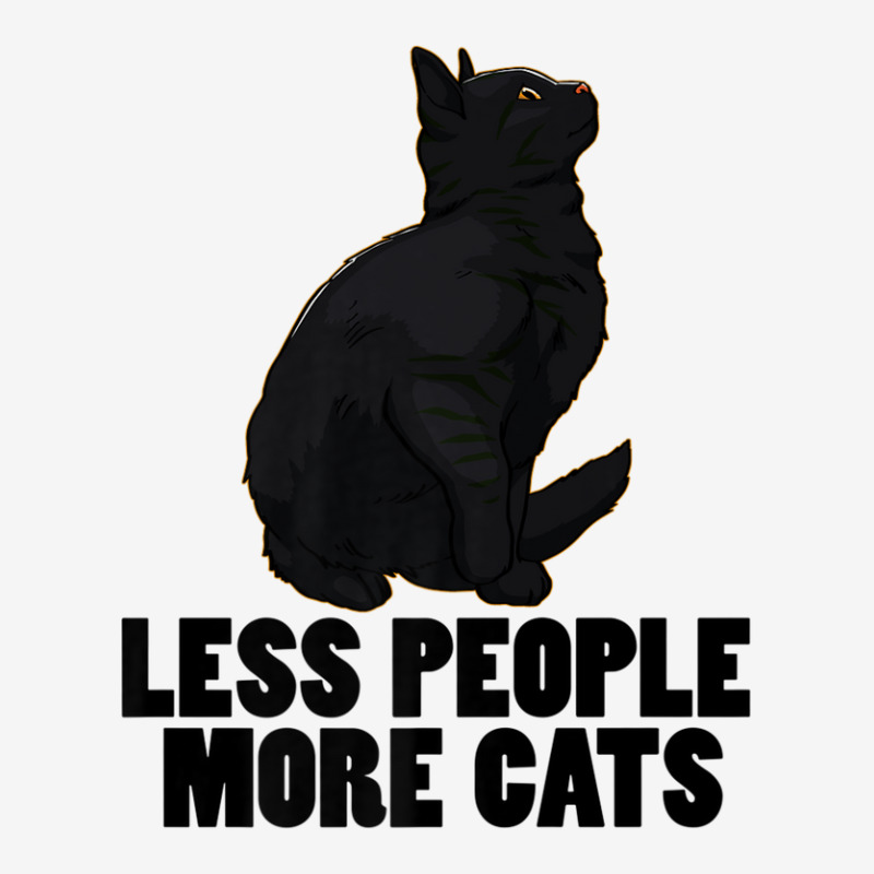 Less People More Black Cat Funny Pet Lover Men Dark Cat Graphic Youth T-shirt by arabianartyom | Artistshot