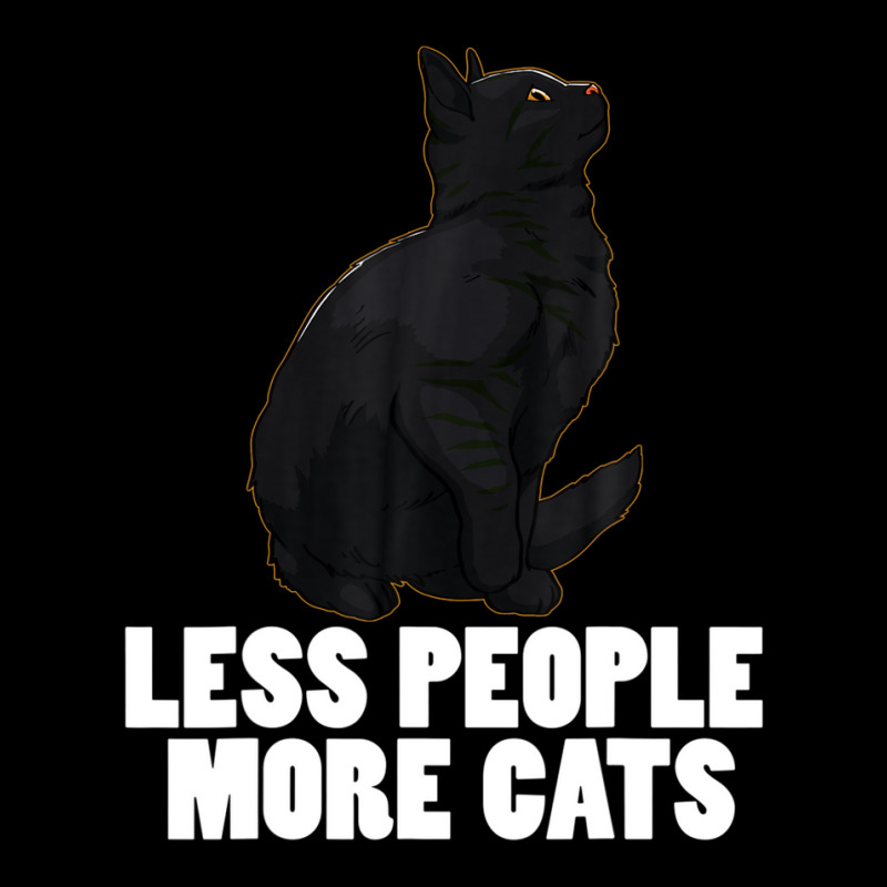 Less People More Black Cat Funny Pet Lover Men Dark Cat Women's V-Neck T-Shirt by arabianartyom | Artistshot