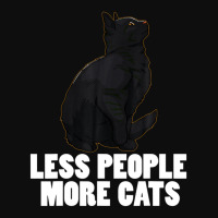 Less People More Black Cat Funny Pet Lover Men Dark Cat Crop Top | Artistshot