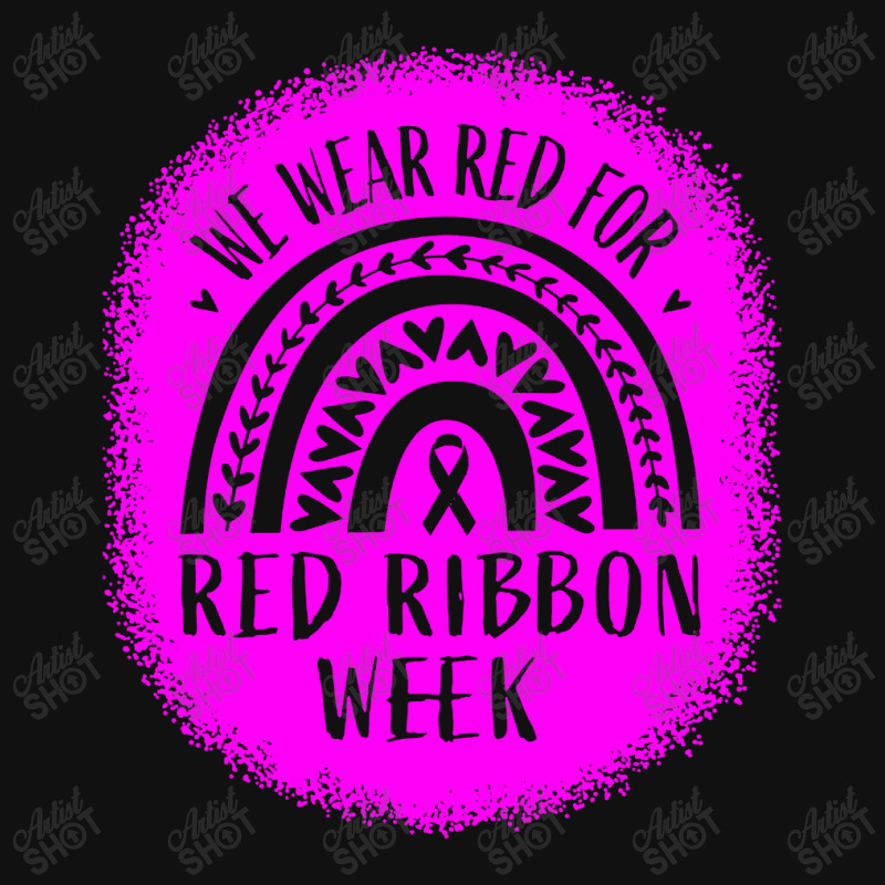 Red Ribbon Week Awareness Portrait Canvas Print | Artistshot