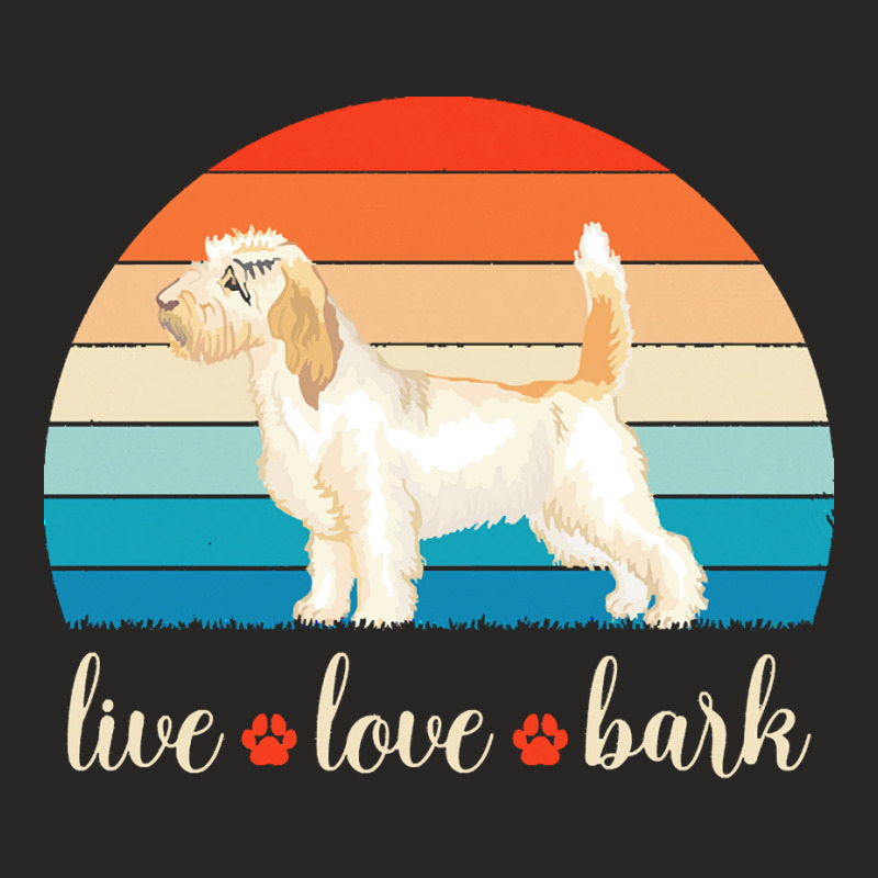 Petit Basset Griffon Vendeen T  Shirt Live Love Bark Petit Basset Grif Ladies Fitted T-Shirt by geffertz | Artistshot