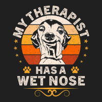 My Therapist Has A Wet Nose Italian Greyhound Dog Vintage Drawstring Bags | Artistshot