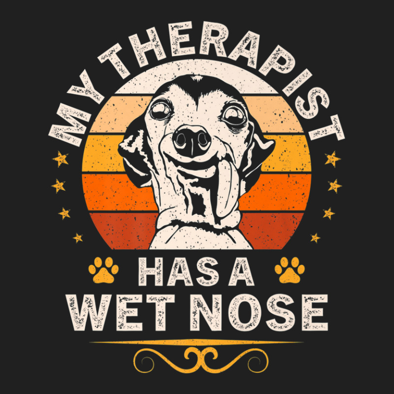 My Therapist Has A Wet Nose Italian Greyhound Dog Vintage Drawstring Bags by PecorelliMatalyn1992 | Artistshot