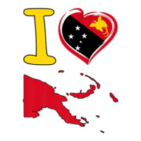 I Love Papua New Guinea. Guinean Flag In Shape Of A Heart V-neck Tee | Artistshot