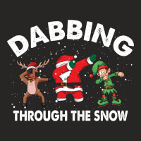 Dabbing Through The Snow For Dark Ladies Fitted T-shirt | Artistshot