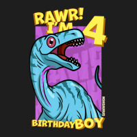 Rawr! I'm 4 Birthday Boys 4th Birthday Dino Noasaurus Classic T-shirt | Artistshot