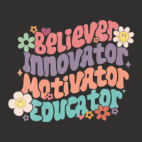 Groovy Retro Believer Motivator Innovator Educator Teachers Champion Hoodie | Artistshot