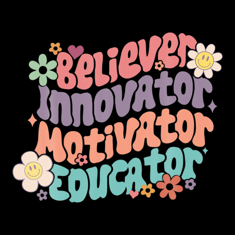 Groovy Retro Believer Motivator Innovator Educator Teachers Unisex Jogger by PecorelliMatalyn1992 | Artistshot