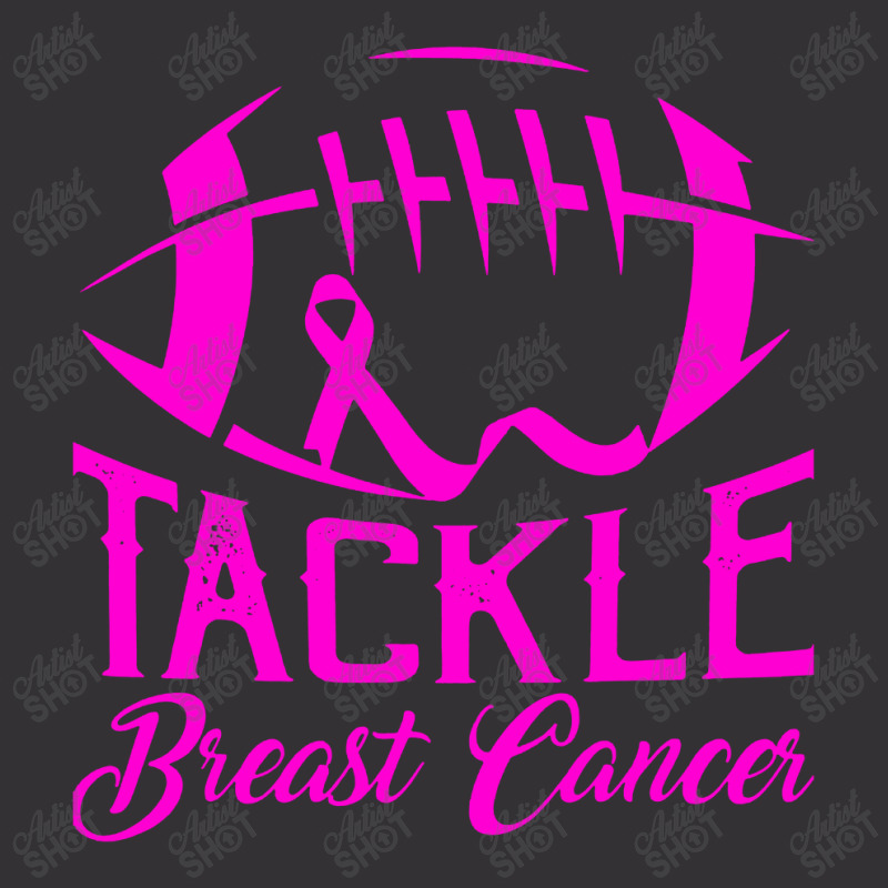 Tackle Awareness American Football Pink Ribbon Vintage Hoodie | Artistshot