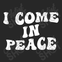 I Come In Peace Im Peace Groovy Retro Men's T-shirt Pajama Set | Artistshot