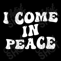 I Come In Peace Im Peace Groovy Retro Fleece Short | Artistshot