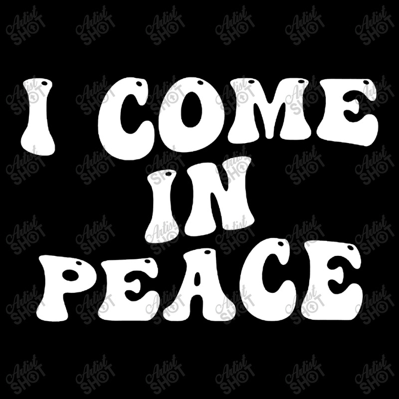 I Come In Peace Im Peace Groovy Retro Fleece Short | Artistshot