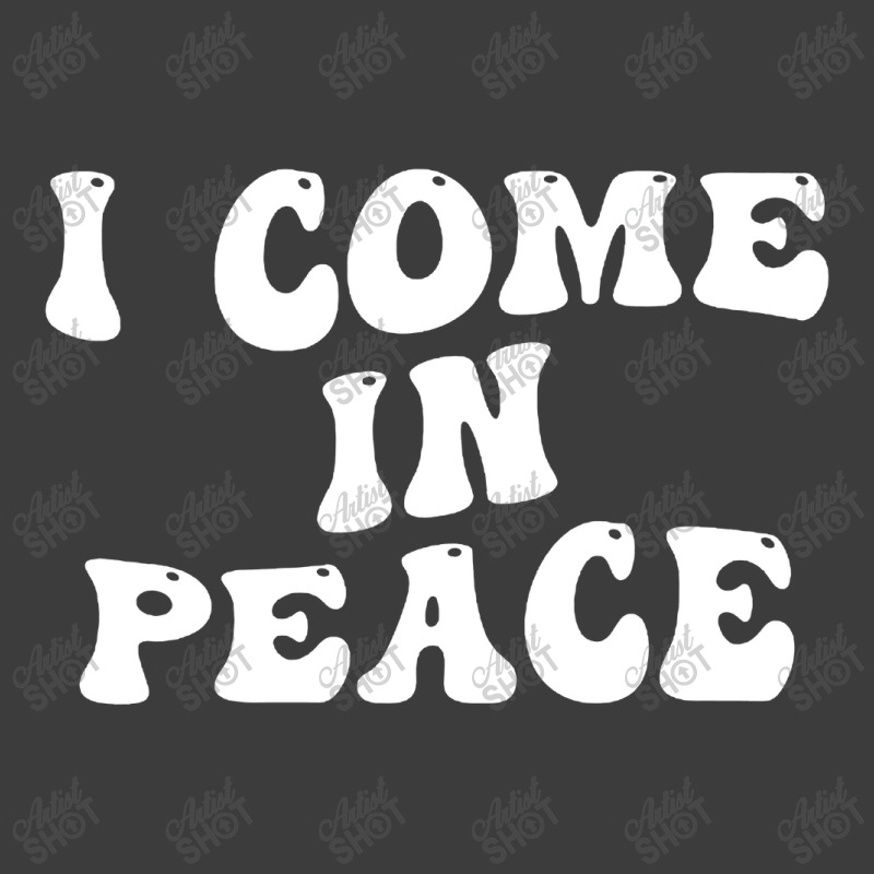 I Come In Peace Im Peace Groovy Retro Men's Polo Shirt | Artistshot