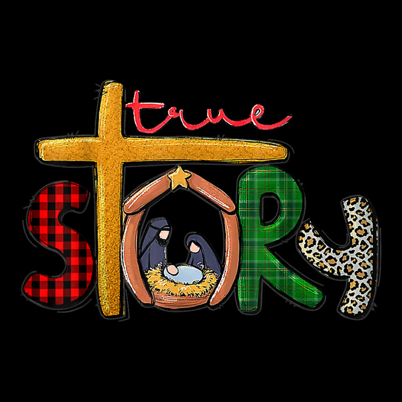 True Story Christmas Manger Nativity Scene Buffalo Plaid T Shirt Legging by cm-arts | Artistshot