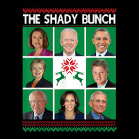 The Shady Bunch Pelosi Biden Obama Kamala Ugly Christmas T Shirt Toddler 3/4 Sleeve Tee | Artistshot