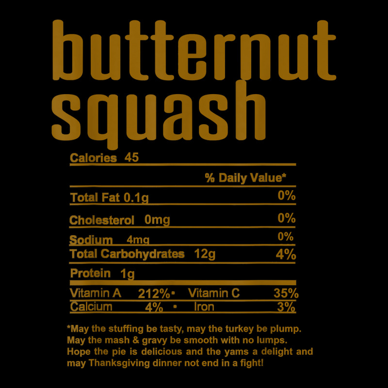 Thanksgiving Christmas Butternut Squash Nutritional Facts T Shirt Men's Long Sleeve Pajama Set by cm-arts | Artistshot