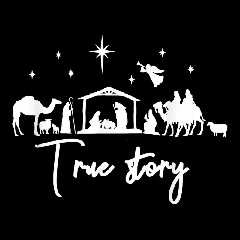 True Story Nativity Christmas Baby Jesus Manger Catholic T Shirt Lightweight Hoodie by cm-arts | Artistshot