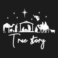 True Story Nativity Christmas Baby Jesus Manger Catholic T Shirt Hoodie & Jogger Set | Artistshot